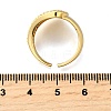 Brass Micro Pave Cubic Zirconia Adjustable Open Cuff Rings for Women RJEW-K292-12G-5