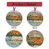 CRASPIRE 1Pc Acrylic Memorial Flat Round Big Pendants Decorations DIY-CP0008-27J-3