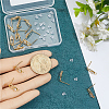 20Pcs Brass Pave Clear Cubic Zirconia Stud Earring Findings KK-BBC0023-21-3