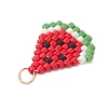 Glass Seed Beaded Watermelon Pendants PALLOY-CJ00124-4