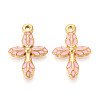 304 Stainless Steel Enamel Pendants STAS-N124-18G-1