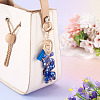 Alloy & Resin Tassel Keychainss AJEW-TADJ0001-20G-05-5
