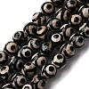 Tibetan Style 3-Eye dZi Beads TDZI-G341-8mm-08-2