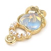 Alloy Glass Rhinestone Pendants PALLOY-U003-05A-G-2