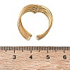 Multi Layer 304 Stainless Steel Micro Pave Cubic Zirconia Cuff Open Rings for Women CU-CBAD24F-03G-3