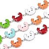 304 Stainless Steel Enamel Crab Link Chains CHS-F023-01E-P-1