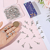 80Pcs 2 Styles Tibetan Style Alloy Magic Wand Pendants TIBEP-SC0003-33-3