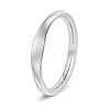 Stainless Steel Plain Band Rings PW-WGB10DA-02-1