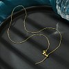 1mm Rack Plating Brass Ball Chain Adjustable Slider Necklaces for Women Men MAK-L044-51G-3