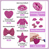 5Pcs 5 Styles Handmade Polymer Clay Glass Rhinestone Big Pendants RB-BT0001-04-4