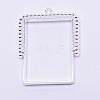 Alloy Open Back Bezel Pendants PALLOY-WH0071-59S-RS-1