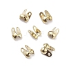 Rack Plating Brass Bead Tips KK-P274-02D-KCG-1