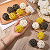 15Pcs 3 Colors Wicker Rattan Balls AJEW-SC0004-25B-3