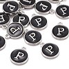 Platinum Plated Alloy Charms X-ENAM-S118-02P-P-4