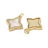 Brass Micro Pave Clear Cubic Zirconia Pendants KK-B083-17G-01-2
