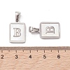 304 Stainless Steel Pave Shell Pendants STAS-G327-01P-B-3