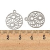 Brass Etched Metal Embellishments Connecotr Charms KKC-D001-11P-3