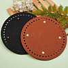 2Pcs 2 Colors PU Leather Knitting Crochet Bags Nail Bottom Shaper Pad DIY-SZ0001-83A-3