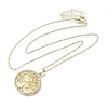 Brass Micro Pave Clear Cubic Zirconia Tree of Life Pendants LS-NJEW-H066-01D-G-2