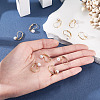 10Pcs Round Brass & ABS Imitation Pearl Leverback Earring Findings KK-TADJ0001-17-6