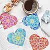 DIY Mandala Flower Lover Heart Bookmark Diamond Painting Kit PW-WGA3EC0-01-4