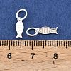 925 Sterling Silver Fish Charms STER-A049-01A-S-3