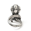 316 Stainless Steel Snake Finger Ring RJEW-C030-05H-AS-2