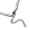 304 Stainless Steel Herringbone Chain Necklaces NJEW-P282-02P-4