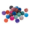 300Pcs 15 Colors Natural Crackle Agate Beads G-TA0001-26-12