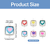20Pcs Polymer Clay Heart & CCB Square Frame Links Connector Charms CLAY-TADJ0001-09-4