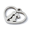 Non-Tarnish 304 Stainless Steel Charms STAS-C097-38C-P-2