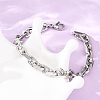 304 Stainless Steel Cable Chain Bracelets for Women Men LS-BJEW-F529-04P-3