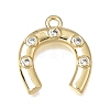 Brass Micro Pave Clear Cubic Zirconia Charms KK-K427-18G-02-1