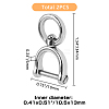 SUPERFINDINGS 2Pcs 304 Stainless Steel Keychain Clasps FIND-FH0005-19B-2