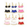 Alloy Enamel Pendants FIND-B062-15G-1