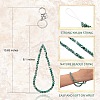 Synthetic Malachite and Iron Alloy Lobster Claw Clasp Keychain HJEW-SW00007-23-7