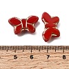 Picasso Baking Paint & Golden Metal Enlaced Glass Beads Strands GL-CBA98F0-02C-4