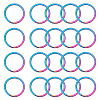 20Pcs 304 Stainless Steel Split Key Rings FIND-UN0003-53-1
