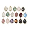 Natural & Synthetic Mixed Gemstone Faceted Connector Charms G-K347-11G-1