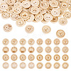 200Pcs 8 Styles Wood Buttons BUTT-TA0001-34-2