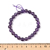 Natural Amethyst Beads Stretch Bracelets for Women BJEW-H636-01-5