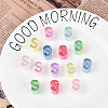 UV Plating Transparent Acrylic European Beads OACR-M027-02S-1