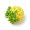 Glass Seed Beaded Tomato Pendants PALLOY-MZ01081-03-4