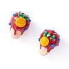 2Pcs Handmade Lampwork Bumpy Beads LAMP-TA0002-51B-2