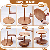 4-Tier Wooden Round Tiered Display Riser Stands for Jewelry ODIS-WH0086-168-3