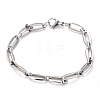 Tarnish Resistant 304 Stainless Steel Link Chain Bracelets BJEW-O183-03P-1