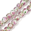 Handmade Glod Sand Lampwork Beads Strands LAMP-B028-03J-10mm-1