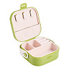 Square PU Leather & PP & Silicone Jewelry Set Box AJEW-TAC0014-13A-2