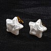 304 Stainless Steel Plastic Imitation Pearl Stud Earrings EJEW-R030-01G-03-3