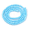 Opaque Solid Color Electroplate Glass Beads Strands EGLA-A039-P2mm-A12-3